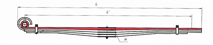 Лист № 1 рессоры задней МАЗ-5440